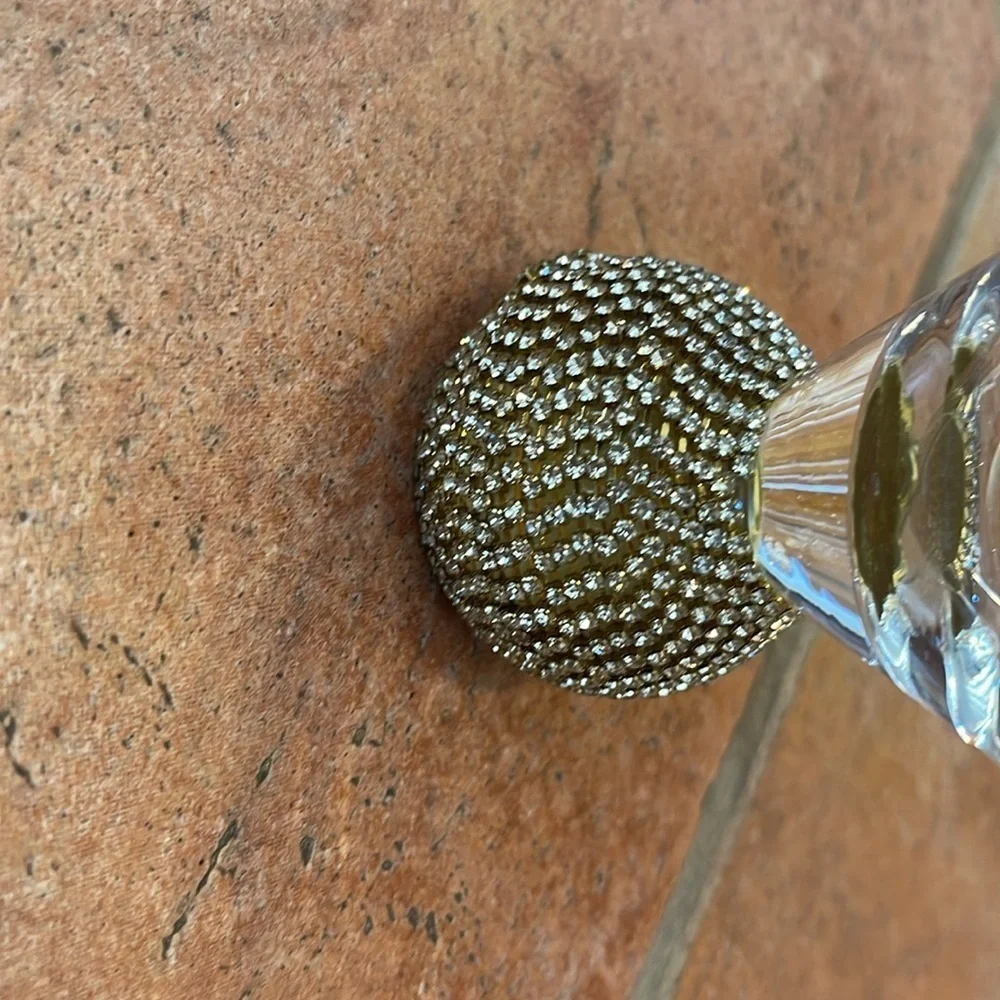 Pier 1 stemless rhinestone martini glasses